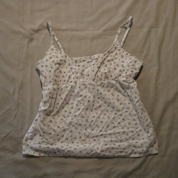 Brandy Melville Tops - JOHN GALT/BRANDY MELVILLE  WHITE FLORAL TANK TOP